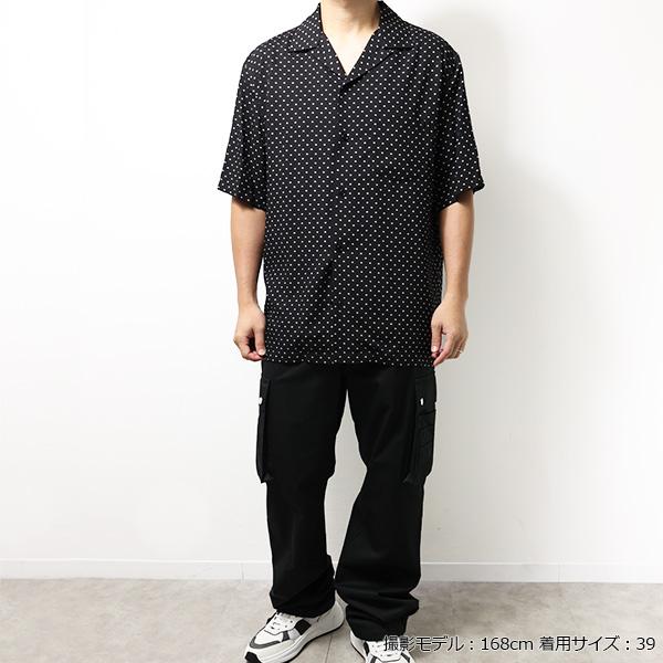 CELINE セリーヌ Hawaiian Shirts プリントビスコース ハワイアンシャツ 半袖 ポケット付き オープンカラー ルーズフィット トップス メンズ 2C946313V 38CEの画像