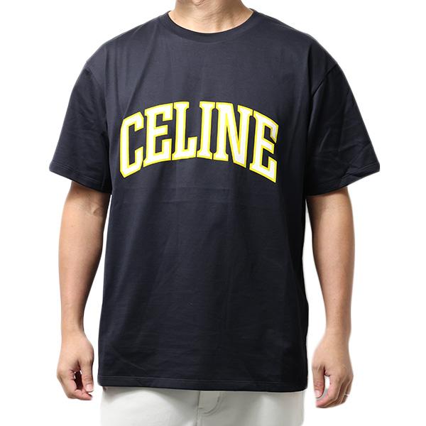 CELINE カレッジ クラックドエフェクト プリント Tシャツ CELINE セリーヌ カレッジ クラックドエフェクト プリント Tシャツ M