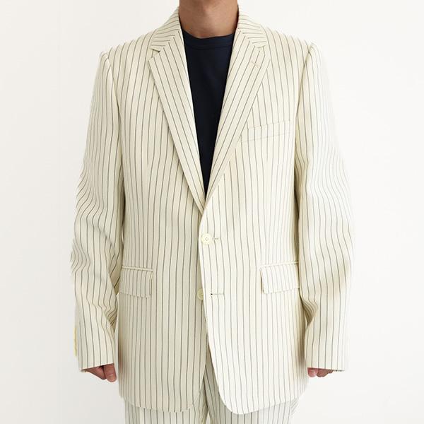 CELINE セリーヌ Striped Wool Classic Jacket ストライプウール