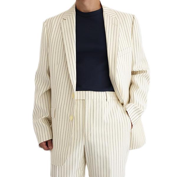 CELINE セリーヌ Striped Wool Classic Jacket ストライプウール