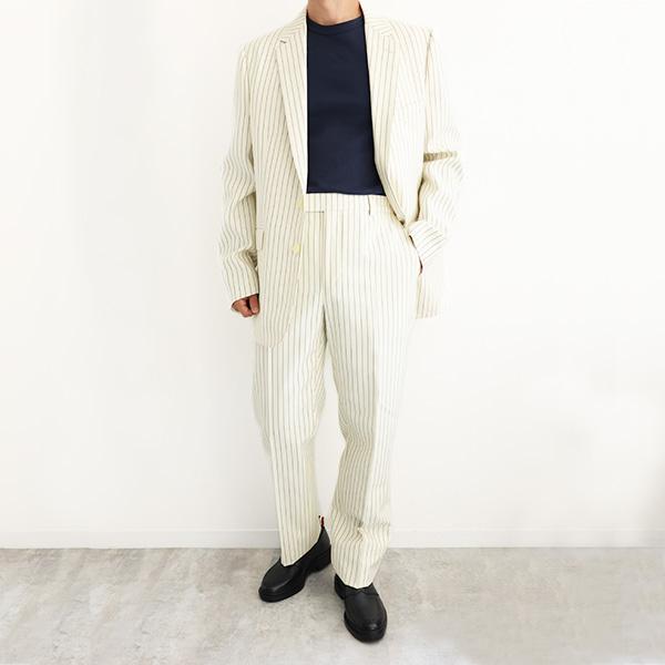 CELINE セリーヌ Striped Wool Classic Pants ストライプウール クラシックパンツ ミッドライズ フレアレッグ ウール ロングパンツ ボトムス 2P171098N 60EBの画像