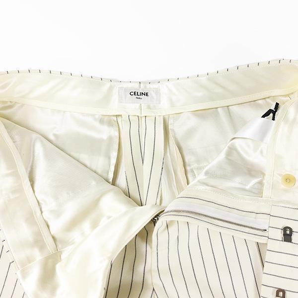 CELINE セリーヌ Striped Wool Classic Pants ストライプウール クラシックパンツ ミッドライズ フレアレッグ ウール ロングパンツ ボトムス 2P171098N 60EBの画像