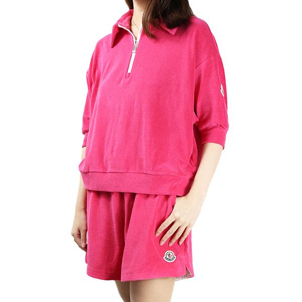 MONCLER（モンクレール） Logo Zip up Polo Shirts テリーコットン