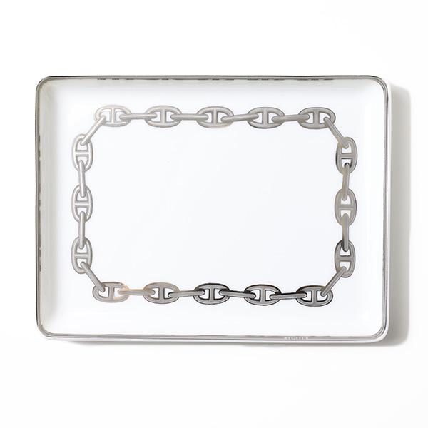 HERMES（エルメス） Chaine D'ancre Platinum Plate スクエアプレート