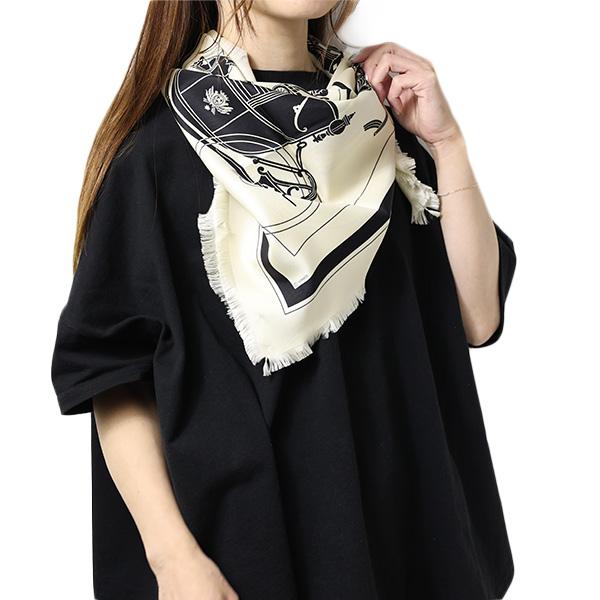 HERMES（エルメス） Libris Scarf 80 カレ80 スカーフ ノワール シルク 