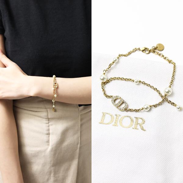 DIOR Petit CD ブレスレット シルバー　ディオール　確実正規品 ディオール ブレスレット DIOR Petit CD Bracelet メタル レジン