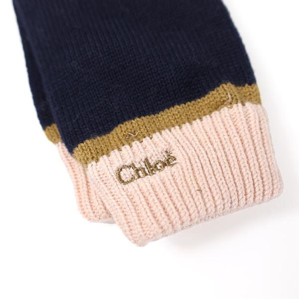 Chloe クロエ Contrast Color Gloves 手袋 グローブ リブ フル 