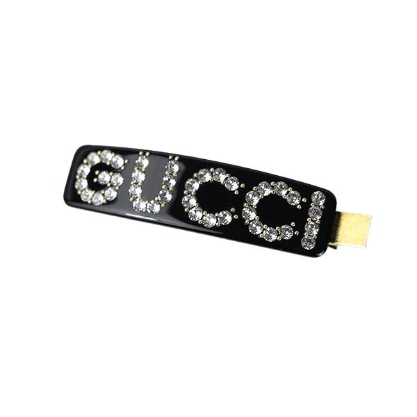 GUCCI（グッチ） Cyrstal GUCCI Hair Clip クリスタル シングル ヘア