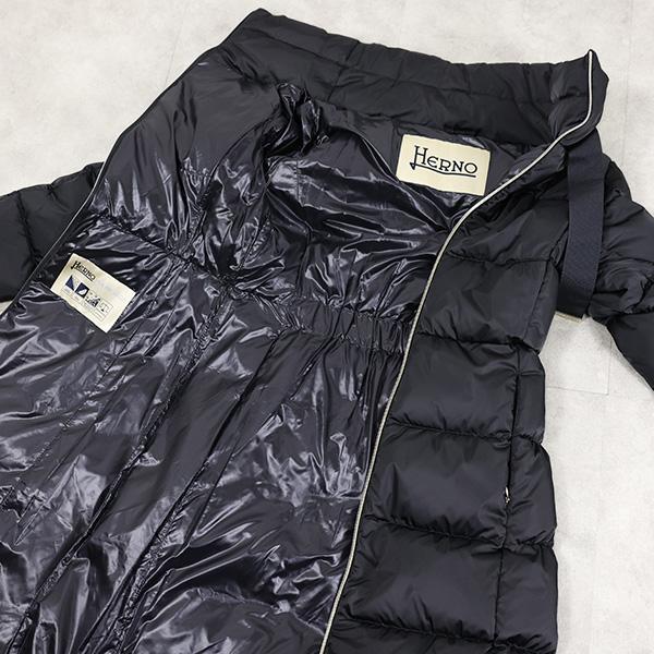 HERNO（ヘルノ） Satin Down Coat ダウンコート サテン Aシェイプ
