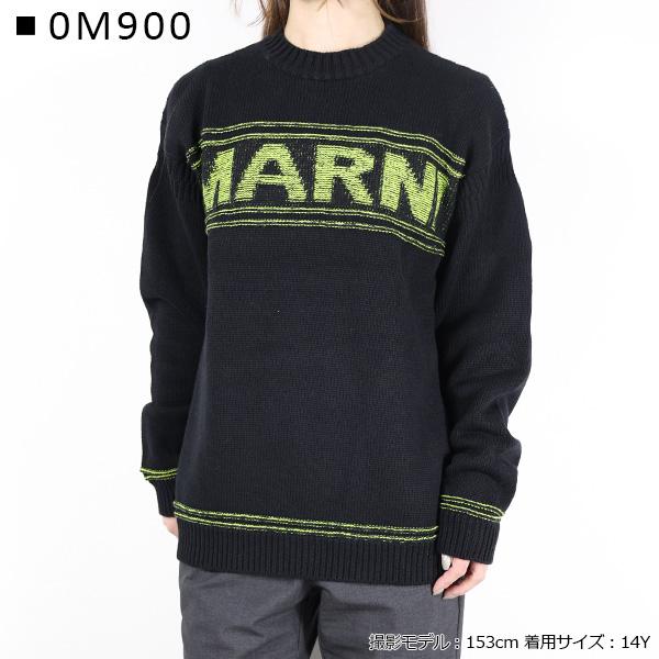 S*Q様 MARNI ダークグリーン ブラック ストライプ ニットM MARNI（マルニ） Stripe Sweater セーター ニット ウール混紡 長袖
