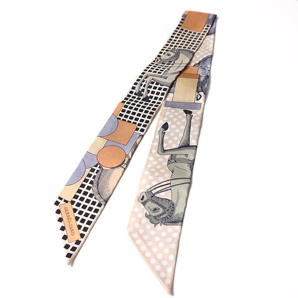 HERMES エルメス Twilly Scarf ツイリー スカーフ シルク100 HERMES エルメス Twilly Scarf ツイリー スカーフ シルク100