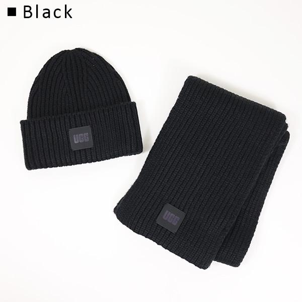 UGG（アグ） W CHUNKY KNIT SET マフラー ニット帽 2点セット チャン