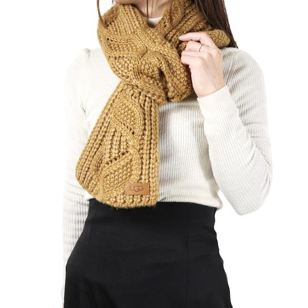 UGG（アグ） W CABLE SCARF ケーブル マフラー スカーフ ウール混紡