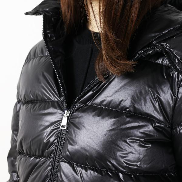 MONCLER モンクレール BIRON ダウンジャケット レディース ナイロン フード付き ロゴパッチ ショート丈 1A00091 597WN_5