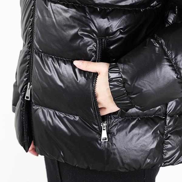 MONCLER モンクレール BIRON ダウンジャケット レディース ナイロン フード付き ロゴパッチ ショート丈 1A00091 597WN_7