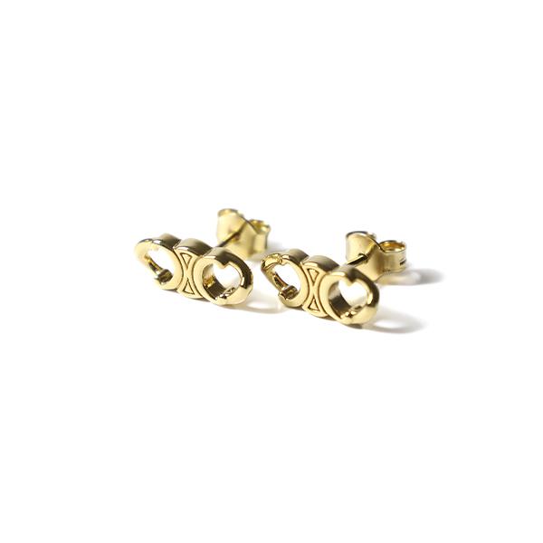 CELINE セリーヌ Triomphe Gourmette Studs Earrings ピアス CELINE セリーヌ Triomphe Gourmette Studs Earrings ピアス
