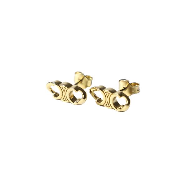 CELINE セリーヌ Triomphe Gourmette Studs Earrings ピアス CELINE セリーヌ Triomphe Gourmette Studs Earrings ピアス