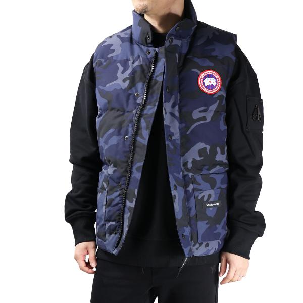 極美品 カナダグース フリースタイル ダウンベスト M相当 紺 サザビー 刺繍 極美品 カナダグース フリースタイル ダウンベスト M相当 紺 サザビー