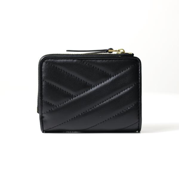 未使用級美品　トリーバーチ　キラシェブロン　二つ折り財布　キルティング　レザー TORY BURCH トリーバーチ Kira Chevron Bi-Fold Wallet 二つ折り