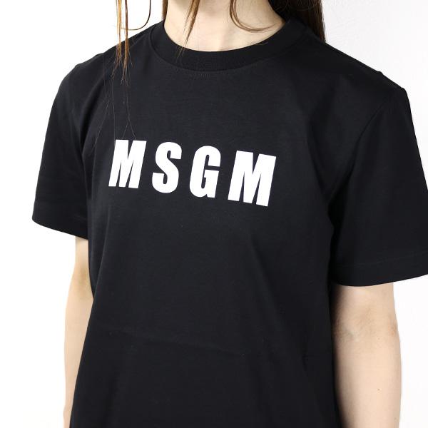 Tシャツ・カットソー MSGM SS24 T-SHIRT WITH LOGO (3641MDM105_24700201) MSGM エムエスジーエム Tシャツ Logo T-Shirts 3641MDM92 247002