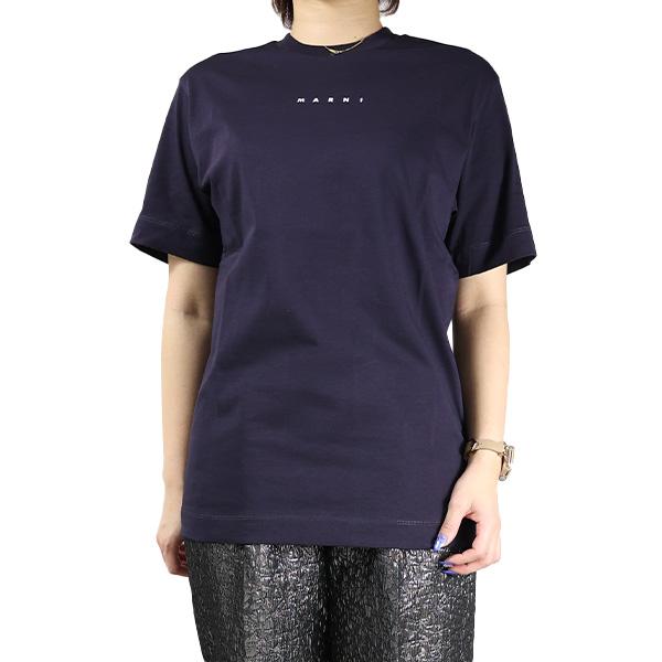 MARNI キッズ ロゴ ネイビー Tシャツ MARNI キッズ ロゴ Tシャツ