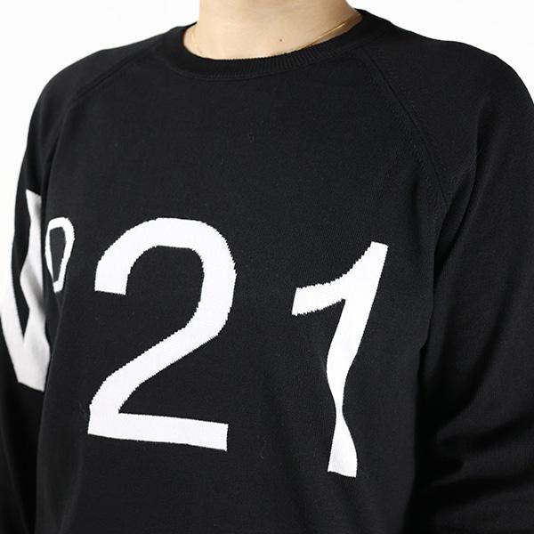 n°21 ロゴニット N°21(ヌメロ ヴェントゥーノ)｜【MEN】ロゴ スウェットプルオーバー