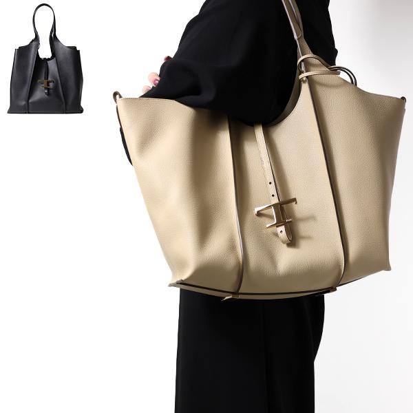 o67【美品】保存袋付き　トッズ　Tタイムレス　レザー　ミディアム　トートバッグ TOD'S（トッズ） トートバッグ T TIMELESS Tote Bag Tタイムレス