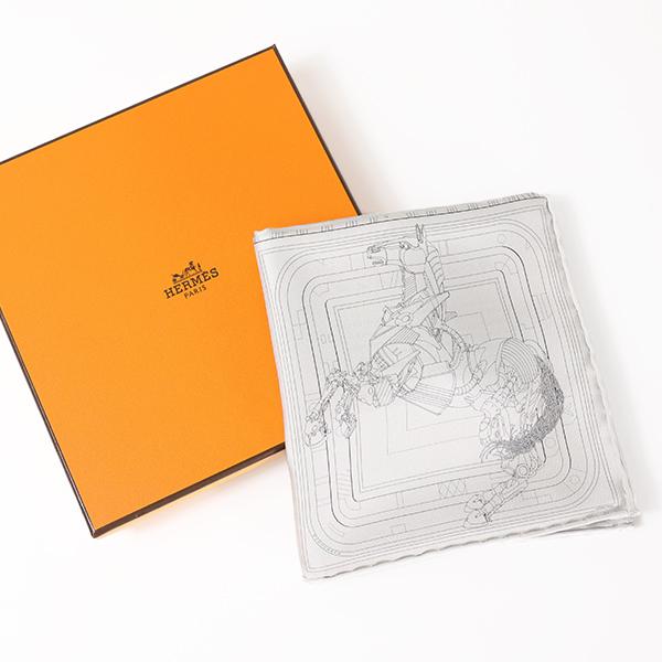 HERMES エルメス カレ60 ロボカバール ダブルフェイス スカーフ