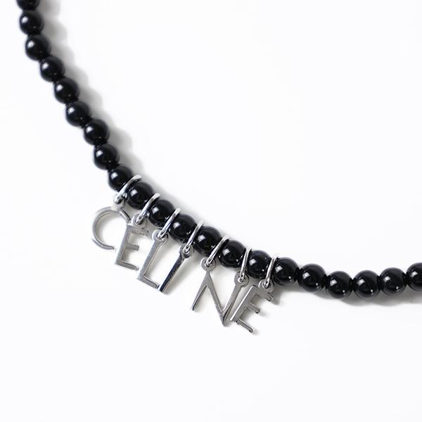 CELINE セリーヌ ネックレス Celine Monochrom Beads Necklace CELINE セリーヌ ネックレス Celine Monochrom Beads Necklace