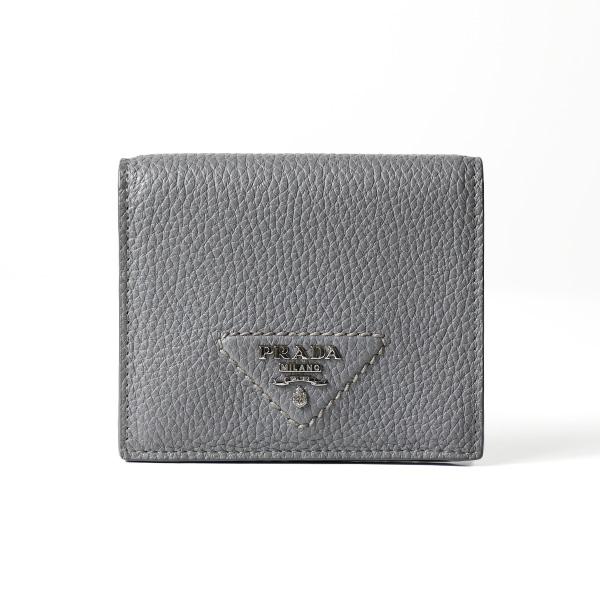 送料関税込 PRADA ヴィッテロダイノレザー ロゴ 二つ折り財布 PRADA プラダ 二つ折り財布 VITELLO DAINO Bi-Fold Wallet