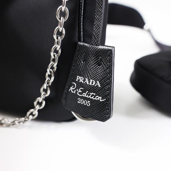 【LaG ヴィンテージ】PRADA プラダ ショルダーバッグ Re-edition 2005 Re-nylon Shoulder Bag 1BH204 R064 F0002 ポーチ付き チェーン ロゴ LaG Onlinestore_10