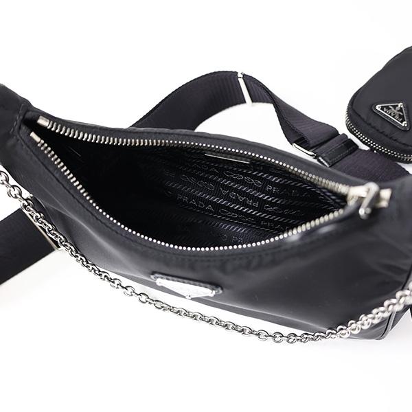 【LaG ヴィンテージ】PRADA プラダ ショルダーバッグ Re-edition 2005 Re-nylon Shoulder Bag 1BH204 R064 F0002 ポーチ付き チェーン ロゴ LaG Onlinestore_6