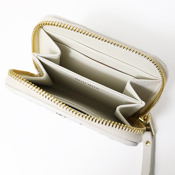 miumiu ミュウミュウ コインケース Matelasse Coin Purse マテラッセ 5MM268_2FPP レザー ラウンドファスナー キルティング 小銭入れ ロゴ LaG Onlinestoreの画像