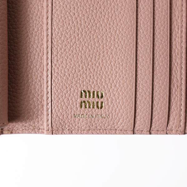miu miu（ミュウミュウ） 三つ折り財布 Logo Tri-Fold Wallet 5MH040