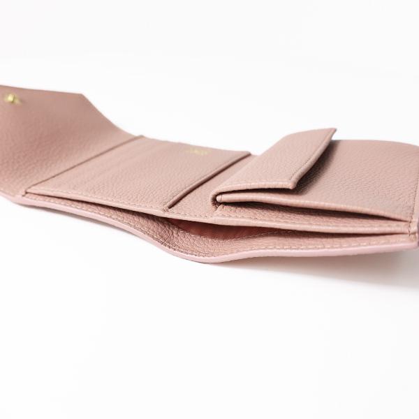 miu miu（ミュウミュウ） 三つ折り財布 Logo Tri-Fold Wallet 5MH040