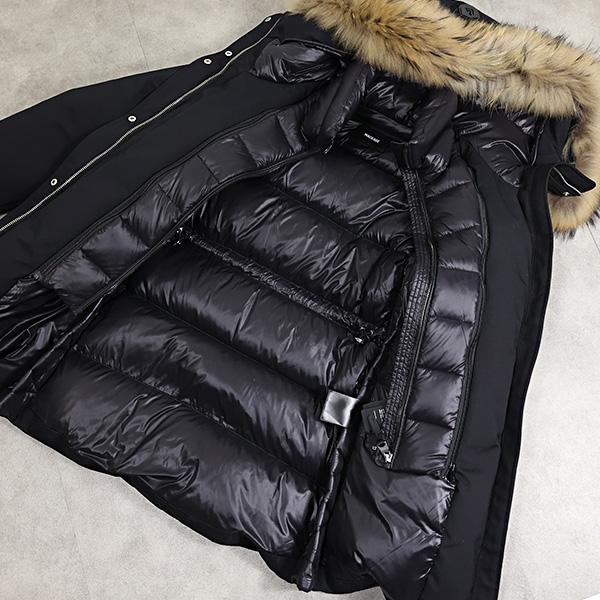 MACKAGE マッカージュ ダウンジャケット KINSLEE-F Down Jacket レディース 撥水 耐水 フード付き ラクーンファー ダウンコート ロゴ アウター LaG Onlinestoreの画像