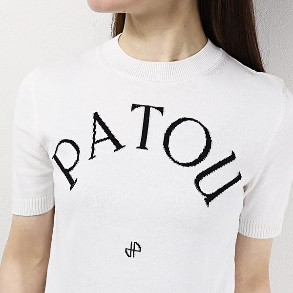 PATOU パトゥ　半袖ニット Patou | オーガニックコットン混紡 パトゥジャカードニットトップス