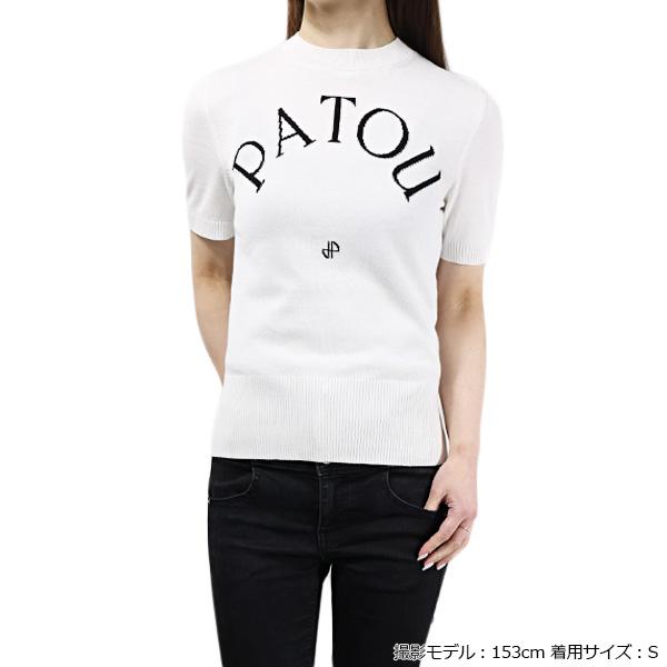 PATOU パトゥ　半袖ニット Patou | オーガニックコットン混紡 パトゥジャカードニットトップス