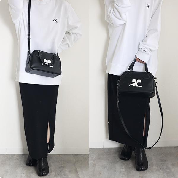 courreges Courreges クレージュ ハンドバッグ Leather Bowling