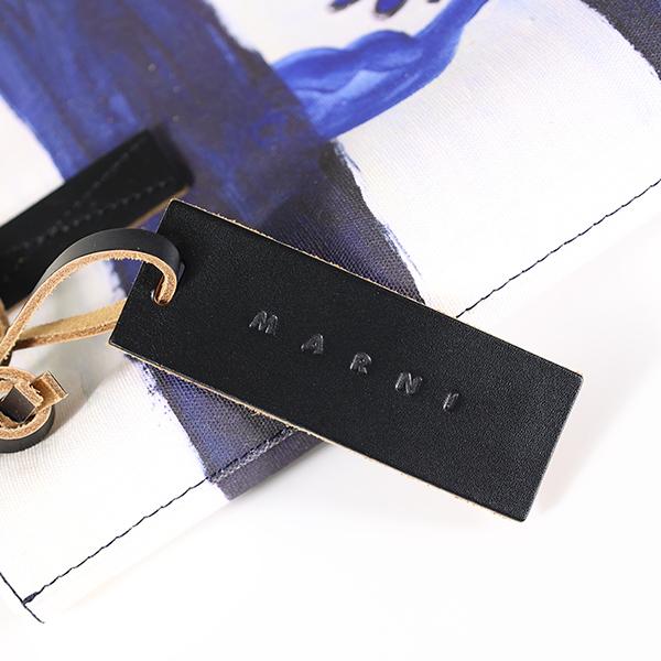 MARNI マルニ トートバッグ Shopping Tote Bag SHMP0091U0 P5336 SHMP0091U0 P5337  A4対応 キャンバス×レザー ショッピングバッグ ロゴ 鞄 LaG Onlinestoreの画像