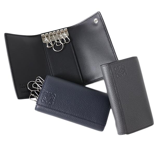 未使用級 LOEWE ロエベ アナグラム レザー キーケース　黒　ブラック　6連 LOEWE - LOEWE ロエベ 6連キーケース 取り外し可能キーリング