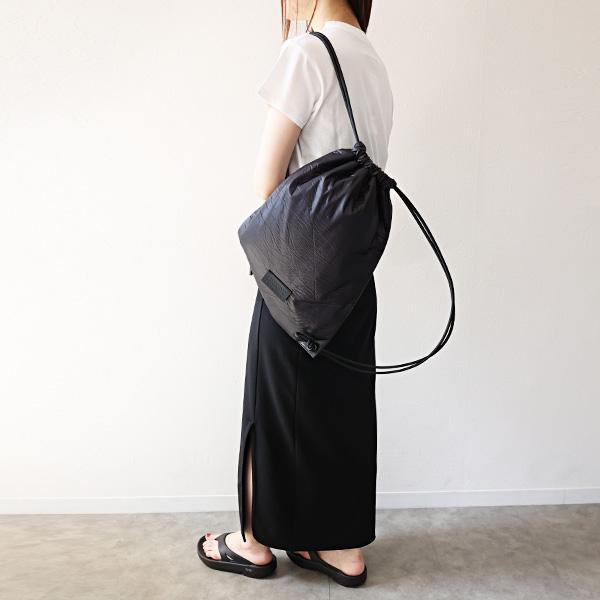 ブラック リュック バックパック MM6 エムエムシックス バックパック Drawstring Bag SB6WA0004