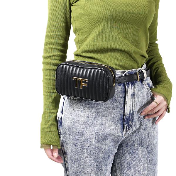 TOM FORD トムフォード ボディバッグ Quilted Leather Logo Belt Bag L1411T ICL019 ベルトバッグ レザー クラッチバッグ ロゴ クロスボディ LaG Onlinestoreの画像