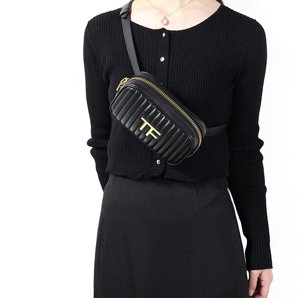TOM FORD トムフォード ボディバッグ Quilted Leather Logo Belt Bag L1411T ICL019 ベルトバッグ レザー クラッチバッグ ロゴ クロスボディ LaG Onlinestoreの画像