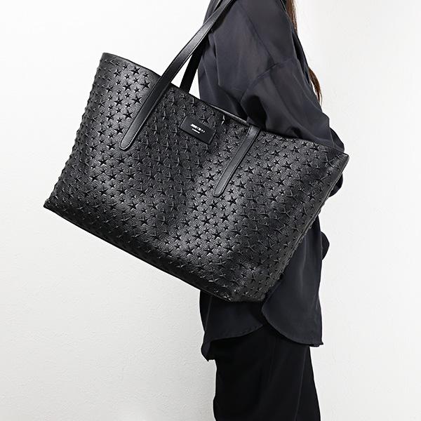 美品✨ジミーチュウ ピムリコ エンボス A4 肩掛け トートバッグ レザー 黒 JIMMY CHOO JIMMYCHOO ジミーチュウ トートバッグ PIMLICO/S EMG