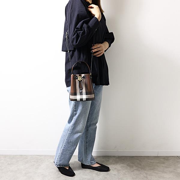 バーバリー スモール チェック ドローストリング バケットバッグ