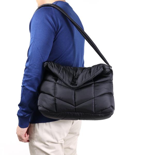 【美品】イヴサンローラン　ショルダーバッグ　　キルティング　ナイロン　紺色 SAINT LAURENT Saint Laurent サンローラン ショルダーバッグ Loulou