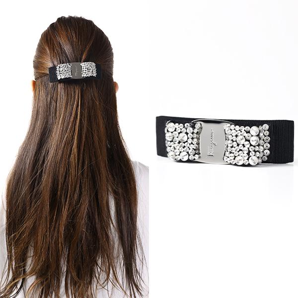 新品未使用 即日発送 ferragamo フェラガモ　バレッタ　クリスタル FERRAGAMO Salvatore Ferragamo サルヴァトーレフェラガモ