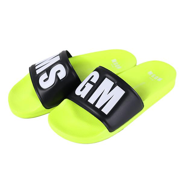 新品■MSGM■厚底ソールスライドサンダル■ダッドサンダル　41 MSGM（エムエスジーエム） スライドサンダル Logo Sliders 3440MS209