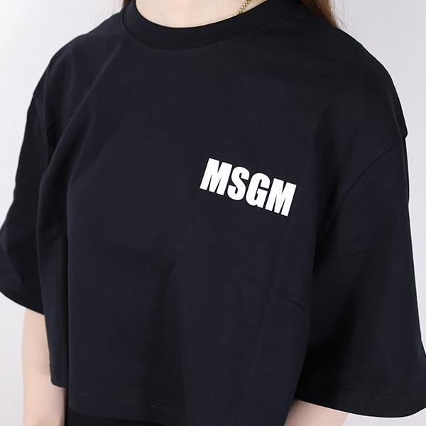 MSGM（エムエスジーエム） Tシャツ Cropped Logo T-Shirts 3441MDM105